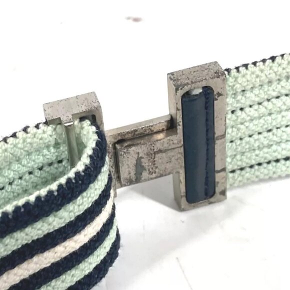 HERMES H logo Accessories Border belt Rubber Green main image 10